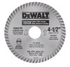 DeWalt Continuous Rim Diamond Blades, 4 1/2 in, 1/EA, #DW4701