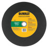 DeWalt High Speed Wheels, 12 in, 1 in Arbor, C24P, 6,400 rpm, Concrete Cutting, 10/EA, #DW8026