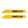 DeWalt Metal Cutting Reciprocating Saw Blades, 6 in, 24 TPI, Straight Back, 2/PK, 10/BOX, #DW48132