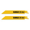 DeWalt Metal Cutting Reciprocating Saw Blades, 6 in, 24 TPI, Straight Back, 2/PK, 10/BOX, #DW48132