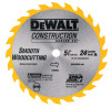DeWalt Cordless Construction Saw Blades, 5 3/8 in, 24 Teeth, 3/BOX, #DW9054