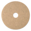 3M Ultra High-Speed Natural Blend Floor Burnishing Pads 3500, 19 in Dia., Tan, 5/CT, #MMM19007