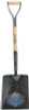 The AMES Companies, Inc. Shovels, 11 3/4 in X 9 3/4 in Square Point Blade, 27 in White Ash D-Handle, 1/EA, #1227600