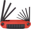 Eklind Tool Ergo-Fold Hex Key Sets, 9 per set, Hex Tip, Inch, Medium Handle, 1/ST, #25911