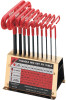 Eklind Tool Cushion Grip Hex T-Key Sets, 10 per stand, Hex Tip, Inch, 6 in Handle, 1/SET, #50160