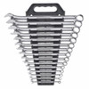 GearWrench 15 Piece Long Pattern Combination Wrench Sets, 12 Point, Inch, V-Rack, 1/EA #81901