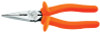 Klein Tools Insulated Heavy-Duty Long-Nose Pliers, Straight, Alloy Steel, 8 5/16 in, 1/EA, #D2038INS
