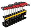 Klein Tools Journeyman T-Handle Hex Key Sets, 8 per set, Hex Tip, Inch, 9 in Blade, 1/EA, #JTH98M
