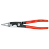 Knipex Electrical Installation Pliers, Straight Cut, 8 in, Red, 1/EA, #13818
