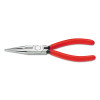 Knipex Chain Nose Pliers, Straight, Tool Steel, 6 1/4 in, 6/EA, #2501160