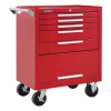 Kennedy Industrial Series Roller Cabinets, 29 x 20 x 35 in, 5 Drawers, Red, w/Slide, 1/EA, #295XR