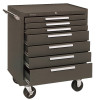 Kennedy Industrial Series Roller Cabinets, 29 x 20 x 35 in, 7 Drawers, Brown, w/Slide, 1/EA, #297XB