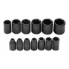 Stanley Products Torqueplus 13 Piece Metric Impact Socket Sets, 1/4 in, 6 Point, 1/SET, #J69206