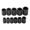 Stanley Products Torqueplus 11 Piece Impact Socket Sets, 1/2 in, 6 Point, 1/SET, #J74102