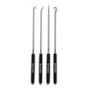 Ullman Long 4-Piece Hook and Pick Set, Non-Slip Handle, Steel, 9-3/4 in L, 1/EA, #CHP4L