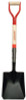 The AMES Companies, Inc. Square Point Shovel, 12 in L x 9-1/2 in W Open-Back/Reverse Step Blade, 30 in L White Ash Handle, 1/EA, #42101