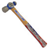 Vaughan Commercial Ball Pein Hammer, Hickory Handle, 12 in, Forged Steel 12 oz Head, 1/EA, #TC2012