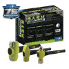 JPW Industries B.A.S.H Mechanics' Hammer Kit, 5 lb; 3 1/4 lb; 3 1/2 lb, Rubber/Steel, 1/EA, #11111