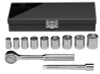 Wright Tool 11 Piece Standard Socket Sets, 3/8 in, 6 Point, w/Box, 1/SET, #327