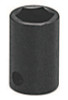 Wright Tool 3/8" Dr. Standard Impact Sockets, 3/8 in Drive, 7/16 in, 6 Points, 1/EA, #3814