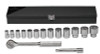 Wright Tool 15 Piece Standard Socket Sets, 1/2 in, 12 Point, 1/SET, #417