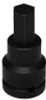 Wright Tool 3/4" Dr. Hex Bit Sockets, 3/4 in Drive, 5/8 in Tip, 1/EA, #6220