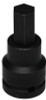 Wright Tool 3/4" Dr. Hex Bit Sockets, 3/4 in Drive, 1 in Tip, 1/EA, #6232