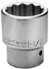 Wright Tool 1" Dr. Standard Sockets, 1 in Drive, 1 1/2 in, 12 Points, 1/EA, #8148