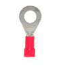 22-18 AWG Nylon Insulated 1/4" Stud Ring Terminal- Brazed Barrel (1000/Bulk Pkg.)