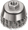 Knot Cup Brushes for Right Angle Grinders - Carbon Steel - 2-3/4" x 5/8"-11 or M14 x 2.0, Mercer Abrasives 189090B (10/Pkg.)