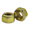M14-2.00 Metric Hex Cone Locknut Class 10 DIN 980-V Coarse Zinc Yellow & Wax (300/Bulk Pkg.)
