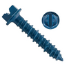 DeWalt Ultracon+ Concrete Screw Anchor 3/16" x 1 3/4": Light/Medium Duty, Hex Washer Head, Blue (3000/Pkg.) #DFM12702B