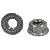M10-1.50 Hex Flange Lock Nuts Serrated A4 (316) Stainless Steel (100/Pkg.)
