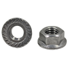 M5-0.80 Hex Flange Lock Nuts Serrated A4 (316) Stainless Steel (100/Pkg.)