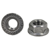 M4-0.70 Hex Flange Lock Nuts Serrated A4 (316) Stainless Steel (100/Pkg.)