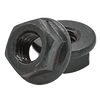 M14-2.00 Coarse Metric Class 10 Hex Flange Nut, Non Serrated, DIN 6923, Plain (500/Bulk Pkg.)