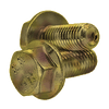 M12-1.75 X 30 mm (Fully Threaded) Coarse Metric Class 8.8 Hex Flange Bolt, Non Serrated, DIN 6921, Zinc Yellow (300/Bulk Pkg.)