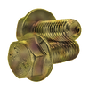 M8-1.25 X 80 mm (Partially Threaded) Coarse Metric Class 8.8 Hex Flange Bolt, Non Serrated, DIN 6921, Zinc Yellow (450/Bulk Pkg.)