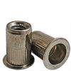 1/4-20 (.165-.260) Steel Large Flange Knurled Body Rivet Nuts Zinc Yellow CR+3 (1000/Pkg.)