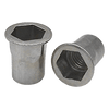 5/16-18 UNC (.150-.312) Aluminum 5056 Hex Rivet Nuts Plain (Inch) (200/Pkg.)
