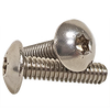 1/4"-20 x 1" (Fully Threaded) Stainless Steel T27 Drive Size 6-Lobe Truss Head Machine Screws A2 (18-8) (100/Pkg.)