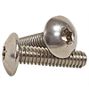 1/4"-20 x 3/8" (Fully Threaded) Stainless Steel T27 Drive Size 6-Lobe Truss Head Machine Screws A2 (18-8) (500/Pkg.)