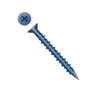 1/4" x 2-1/4" Strongcon Phillips Flat Head Concrete Screws, Hi-Low, Notched Threads, Diamond Point, Blue Ceramic Coating (1,500/Bulk Pkg.)