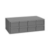 Durham Mfg Heavy-Duty Steel Storage Cabinet, 8 Drawer, 22-13/16"W x 11-11/16"D x 7-3/8"H, Gray, DM-003-95 (1/Ea)