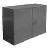 Durham Mfg Heavy-Duty Wall Mountable Abrasive Storage Cabinet, 1 Shelf, 6 Dividers, Pegboard, 5 Peg Hooks, 33-3/4"W x 11-7/8"D x 23-7/8"H, Gray, DM-060A-95-WFS (1/Ea)