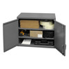 Durham Mfg Heavy-Duty Utility Storage Cabinet, 3 Shelf, 35-7/8"W x 13-11/16"D x 27"H, Gray, DM-071SD-95 (1/Ea)