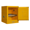 Durham Mfg Heavy-Duty Steel Flammable Storage Cabinet, 4 Gallon, 1 Door, Manual Close, 1 Shelf, Safety Yellow, 17-3/8"W x 18-1/8"D x 22-1/8"H, Yellow, DM-1004M-50 (1/Ea)