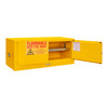 Durham Mfg Heavy-Duty Steel Flammable Storage Cabinet, FM Approved, 12 Gallon, 2 Door, Manual Close, 1 Shelf, Safety Yellow, 43"W x 18"D x 18"H, Yellow, DM-1012MH-50 (1/Ea)