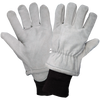 Heavy Gray Split Cowhide Leather Freezer Glove with Cold Keep Insulation- Size 10(XL) 12 Pair, #2800F-10(XL)