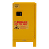 Durham Mfg Heavy-Duty Steel Flammable Storage Cabinet w/ Legs, FM Approved, 16 Gallon, 1 Door, Manual Close, 1 Shelf, Safety Yellow, 23"W x 18"D x 50"H, Yellow, DM-1016ML-50 (1/Ea)